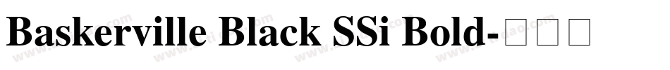 Baskerville Black SSi Bold字体转换